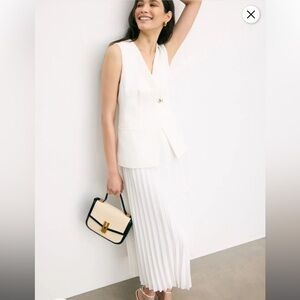 Derek Lam 10 Crosby Lauren Mixed Media Dress White Sz 8